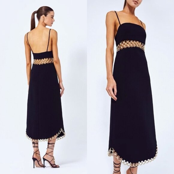 Alexis NEW Tale Dress Black Midi Dress S Women’s Designer Cocktail Evening Event - Picture 2 of 9